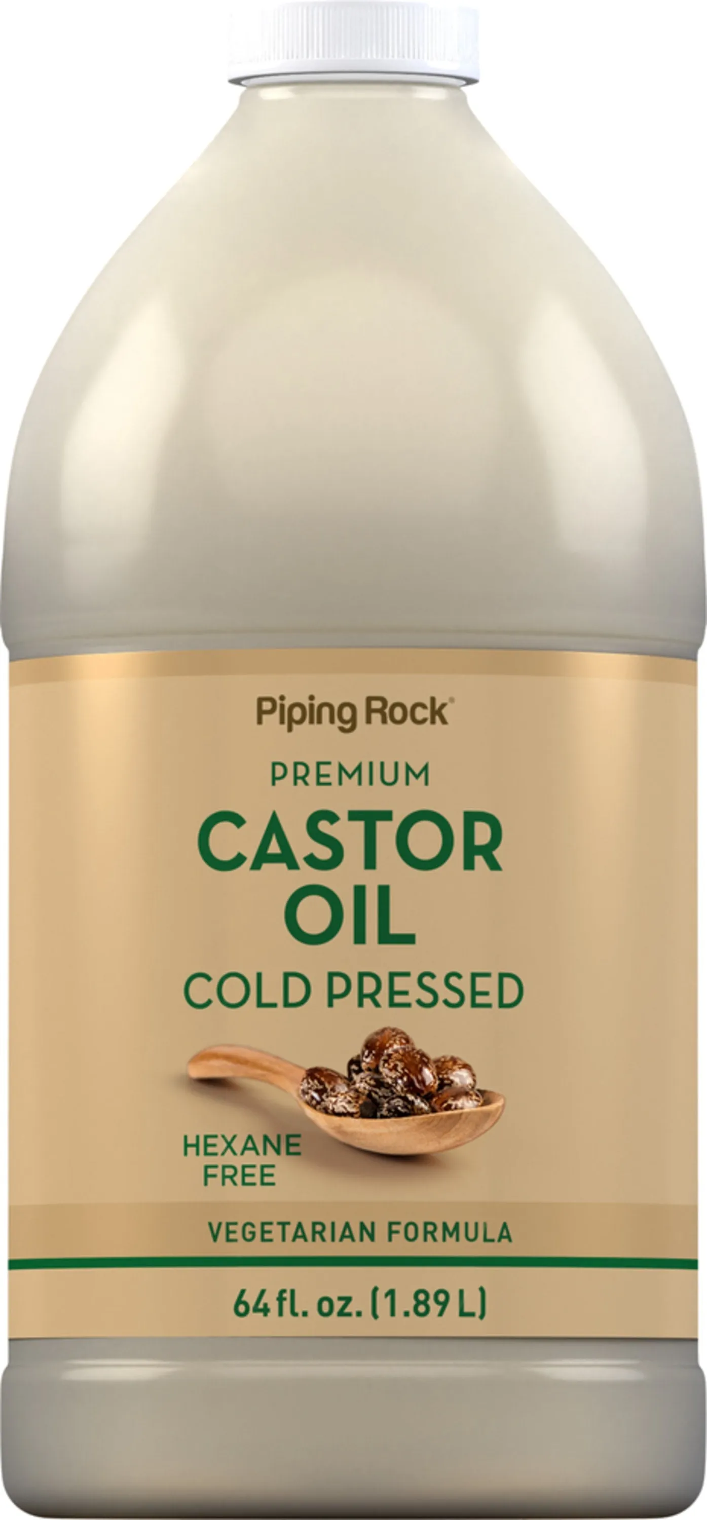Castor Oil (Cold Pressed) Hexane Free, 64 fl oz (1.89 L) Bottle
