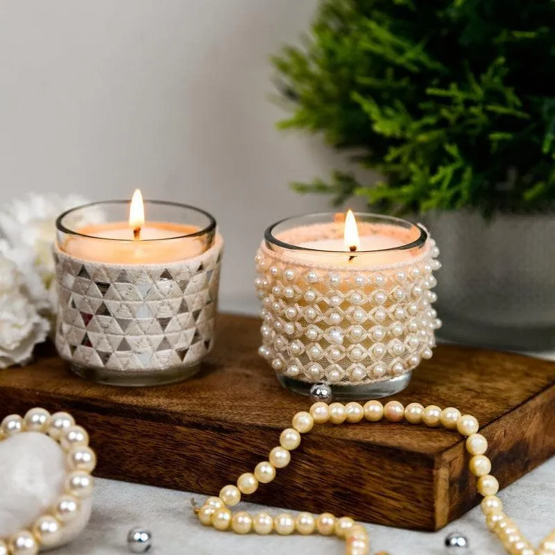 Inaayat - Set of 2 Scented Votive Candles (Orchid Paradise & Tropical Fruits Scented)