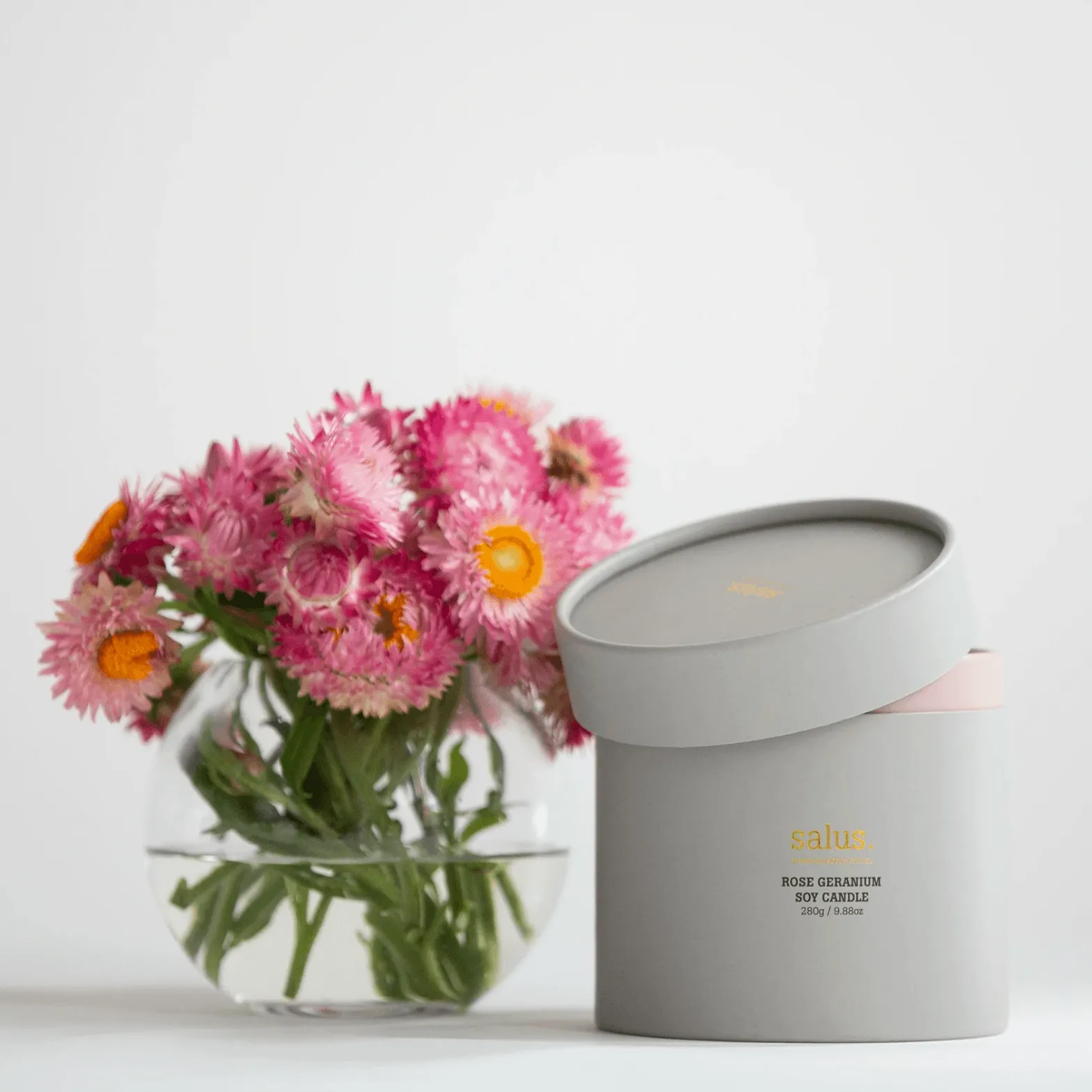 Rose Geranium Soy Porcelain Candle
